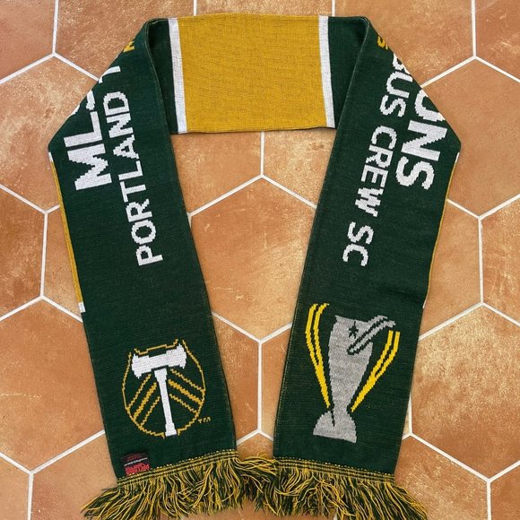 2015 MLS Cup Champions Portland Timbers vs Columbus Crew SC Scarf - Picture 1 of 5